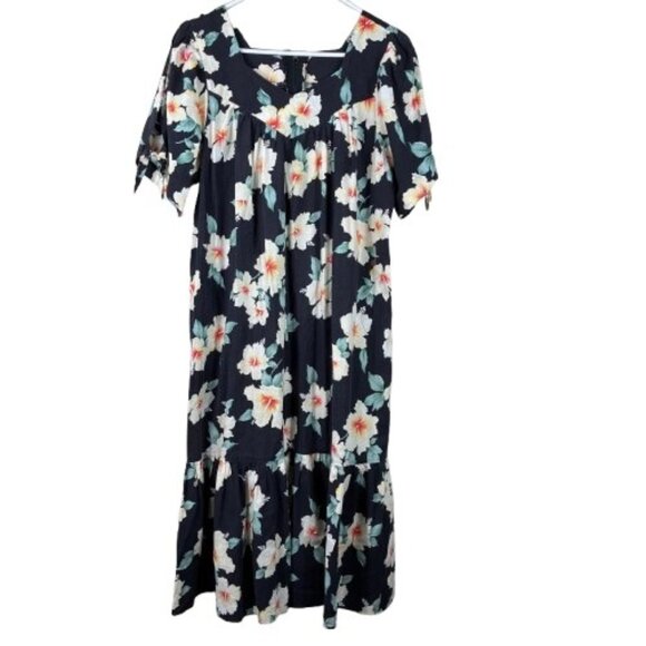 VTG 60s/70s Malihini Hawaii Floral Hawaiian Dress Size Small Coastal - Picture 1 of 10